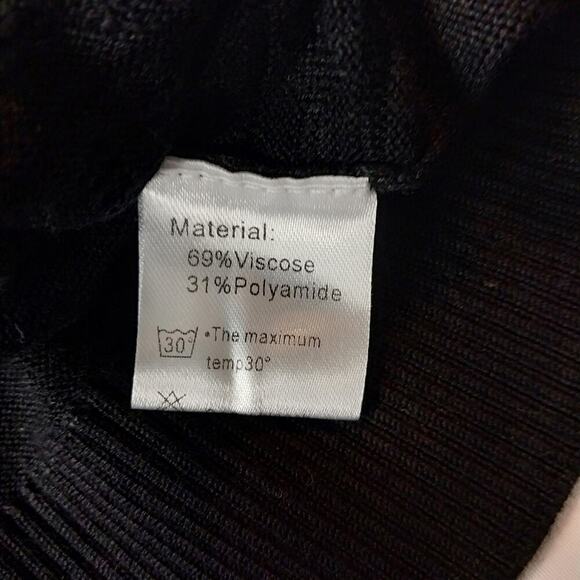 Qixing NWT Black Sweater Size XL Semi Sheer Casual Preppy Closet Staple - Picture 8 of 10